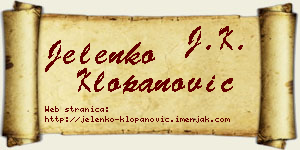 Jelenko Klopanović vizit kartica